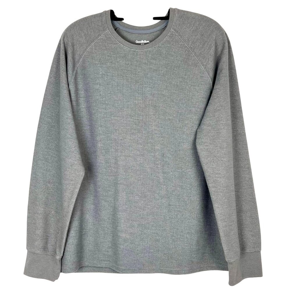 Goodfellow & Co Mens XL Gray Long Sleeve Raglan Sweatshirt Cotton/Poly Blend EUC